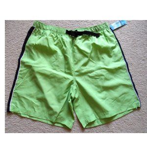 Men's Board Shorts Swim Trunks Mesh Lining Size XL Color: Gree/Lime